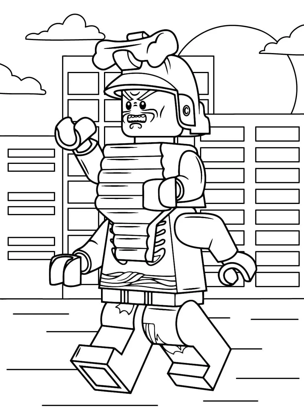 coloriage NinjaGo à imprimer pour enfants