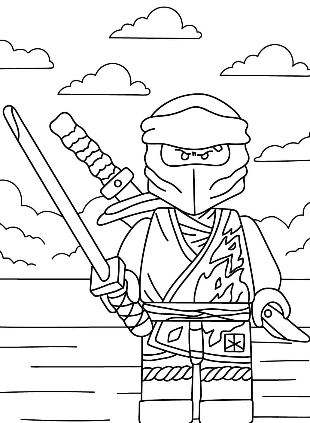 a imprimer coloriage NinjaGo gratuit