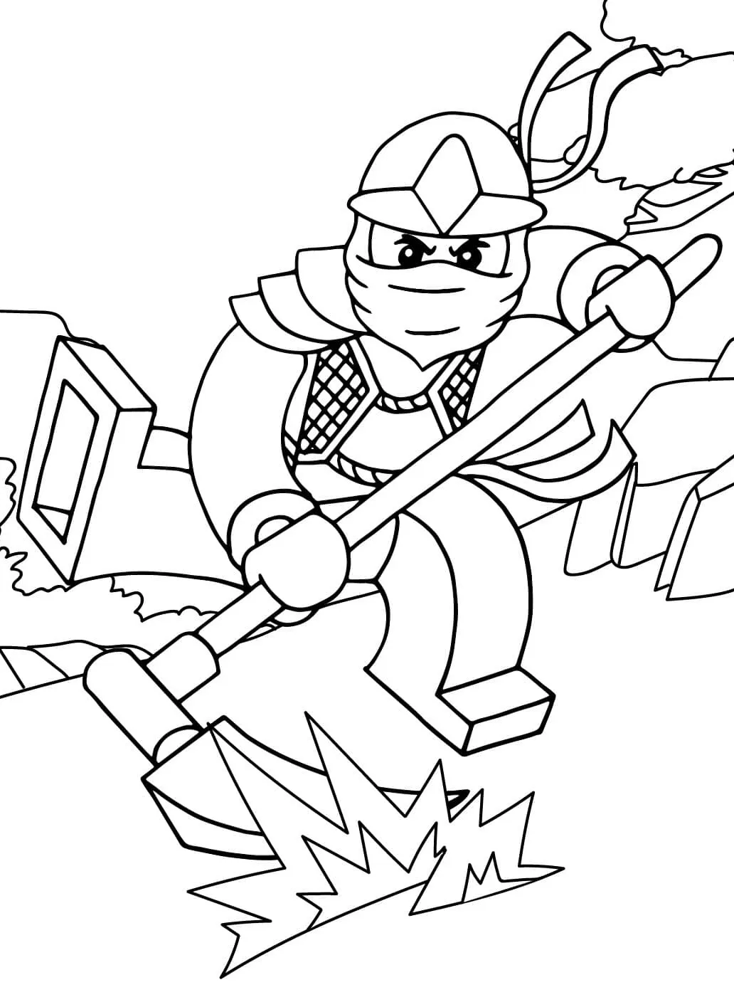 coloriage NinjaGo a colorier en ligne gratuitement