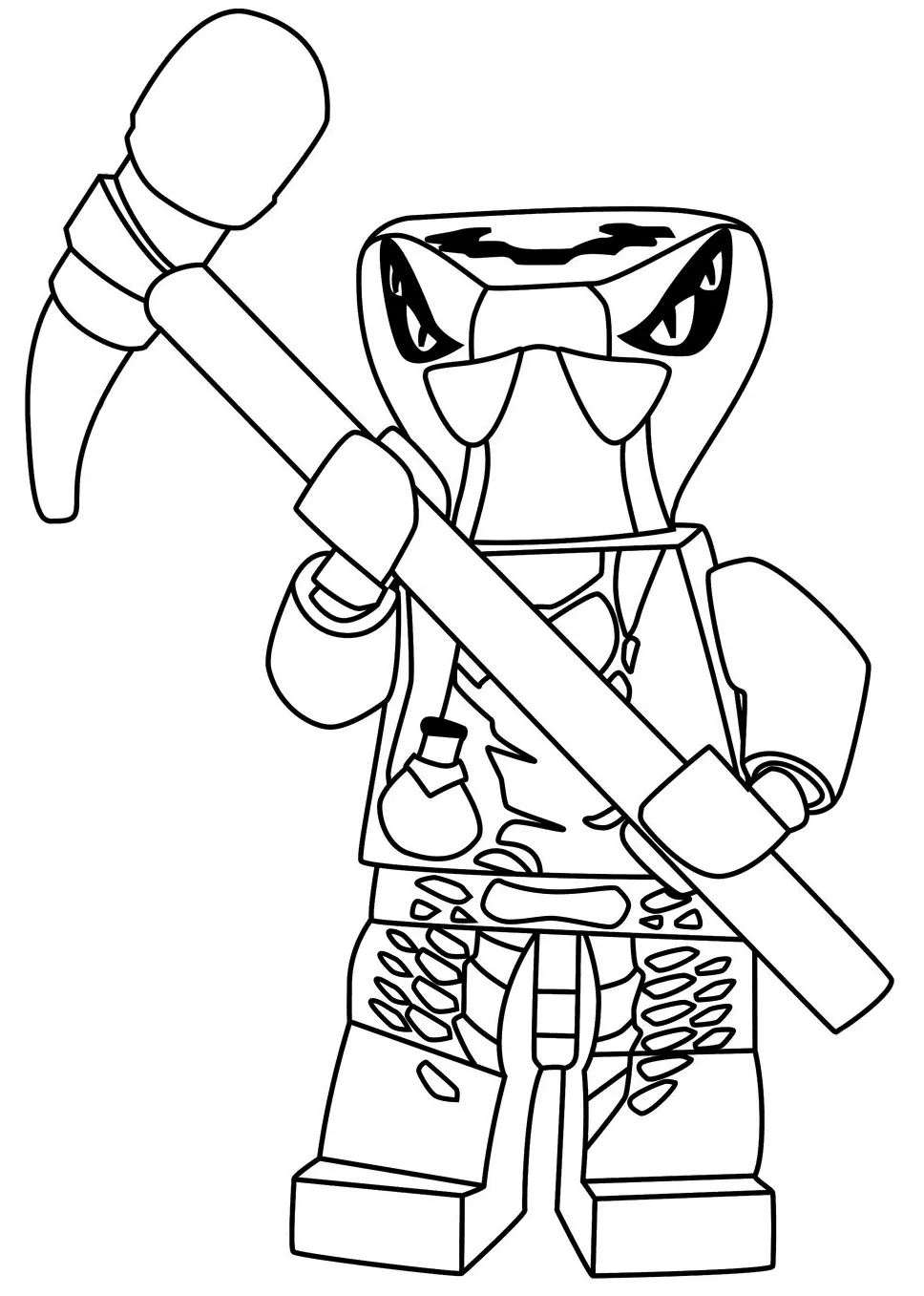 coloriage NinjaGo à imprimer pour enfant de 8 ans