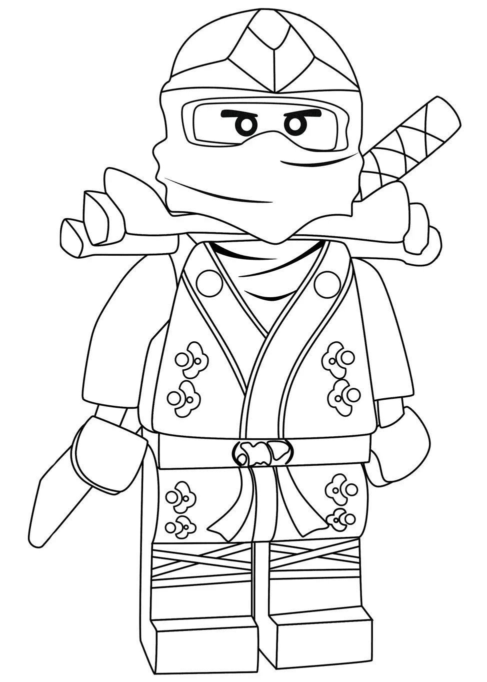 coloriage NinjaGo pour enfant de 5 ans