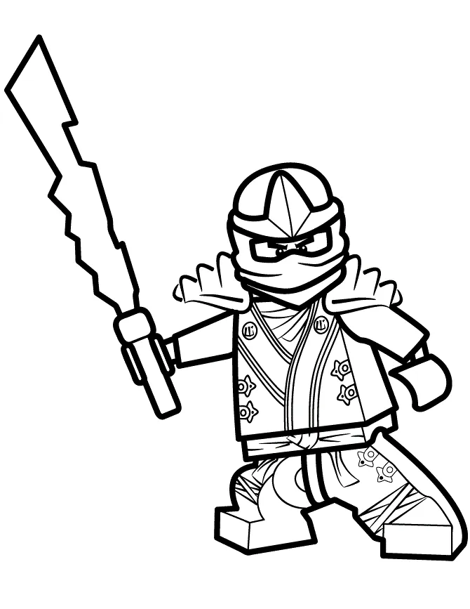 coloriage NinjaGo à imprimer pour enfant de 9 ans