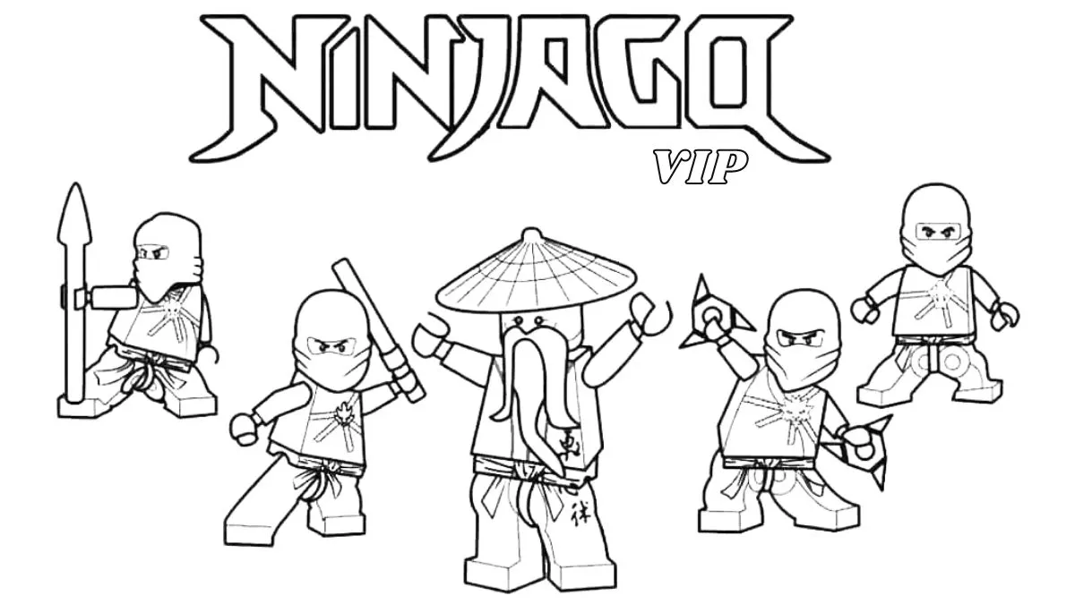 coloriage NinjaGo de pour enfants