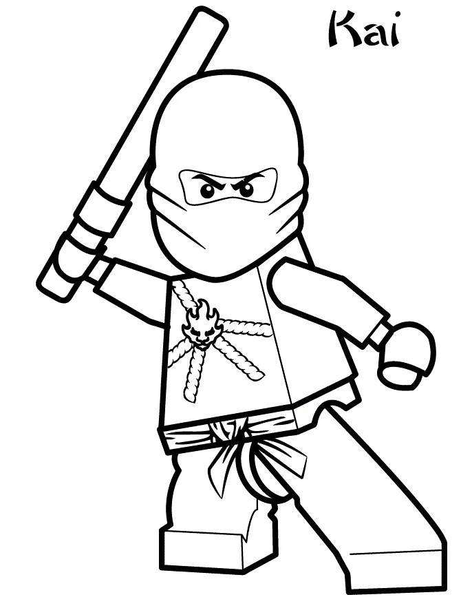 coloriage NinjaGo et decoupage a imprimer gratuit