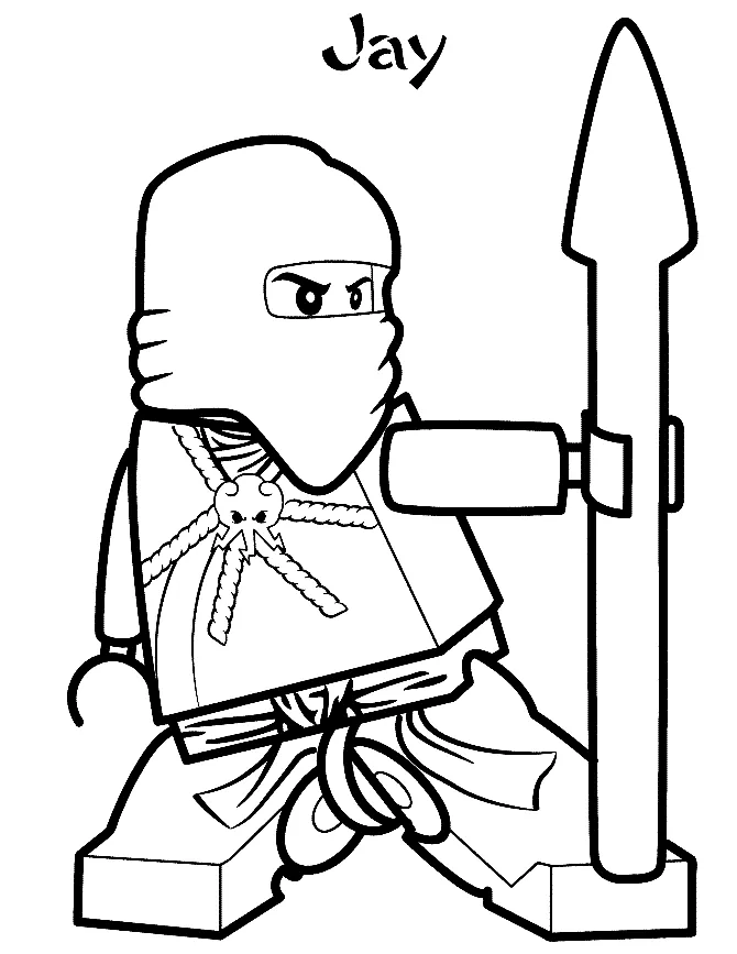 coloriage NinjaGo pour enfant de 8 ans