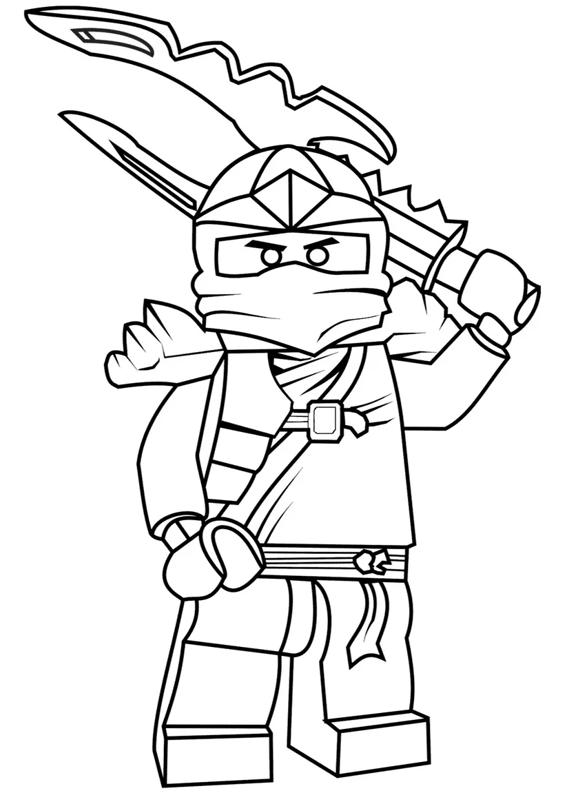 coloriage NinjaGo à imprimer pour enfant de 10 ans