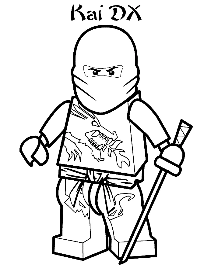 coloriage NinjaGo à imprimer pour enfant de 8 ans 2