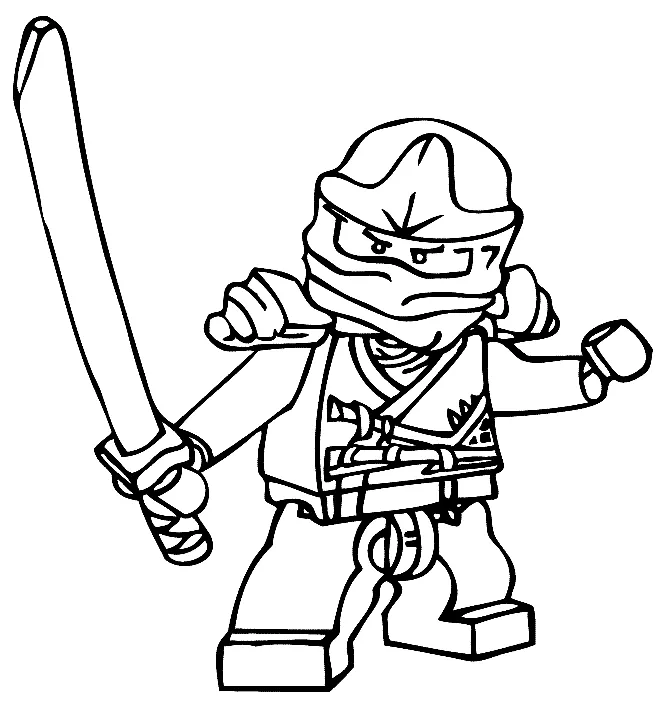 coloriage NinjaGo pour enfant de 3 ans