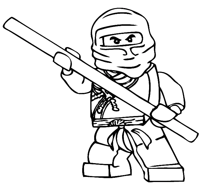 coloriage NinjaGo pour enfant de 7 ans