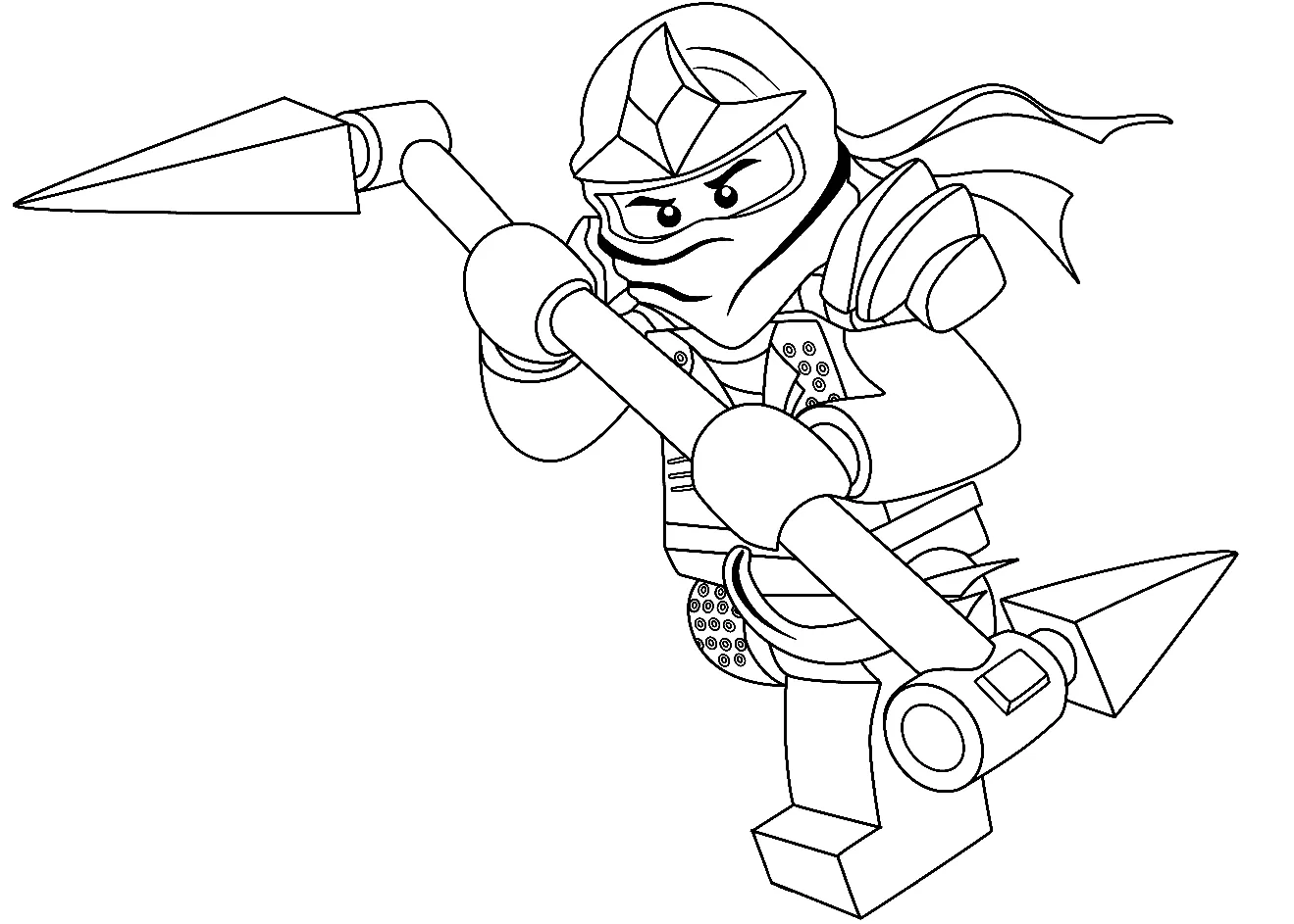 coloriage NinjaGo à imprimer kawaii