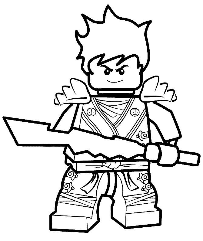 coloriage NinjaGo à imprimer pour enfant de 4 ans 1