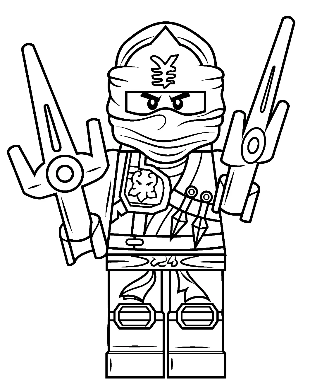 coloriage NinjaGo et decoupage