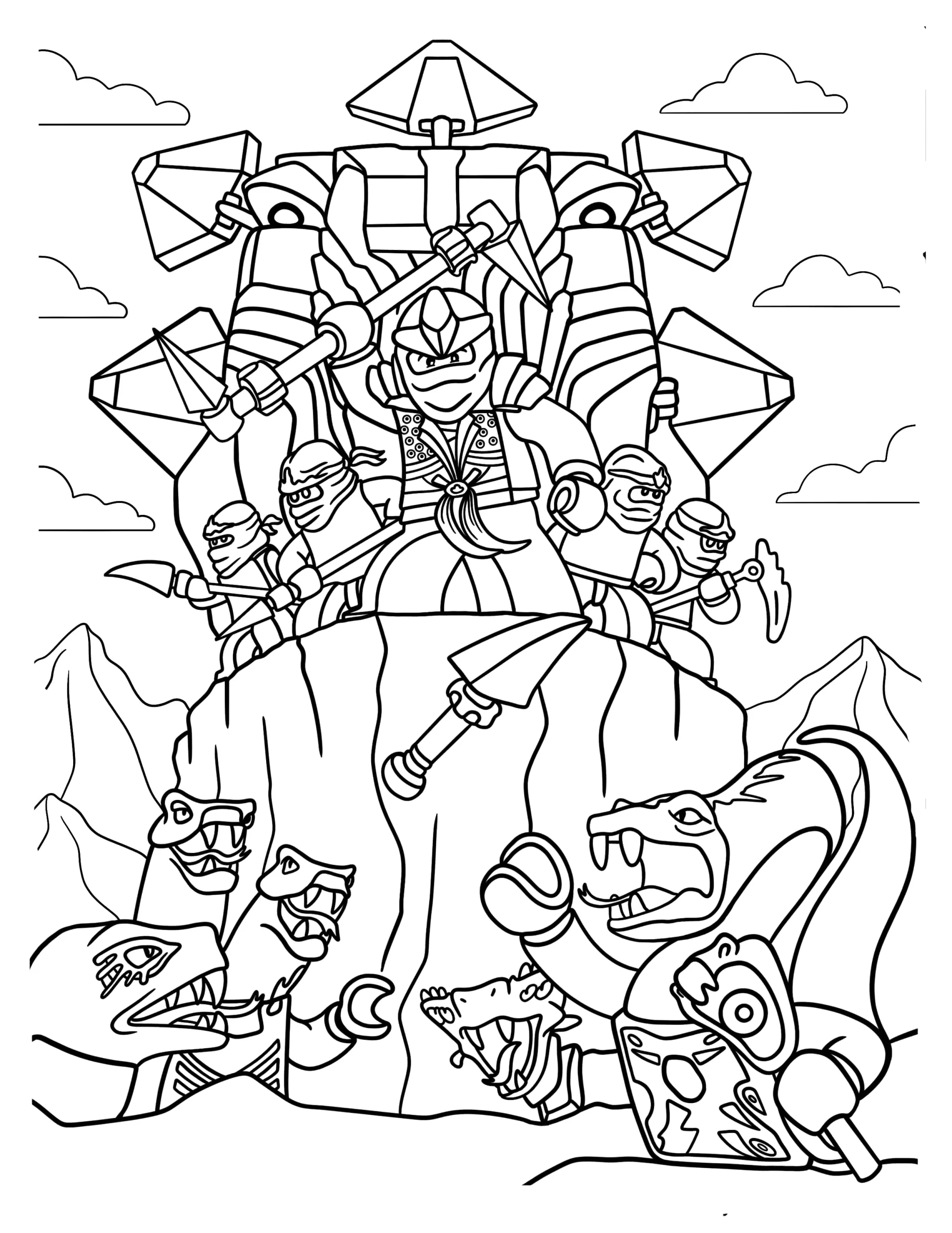 coloriage NinjaGo à imprimer gratuitement pdf 1