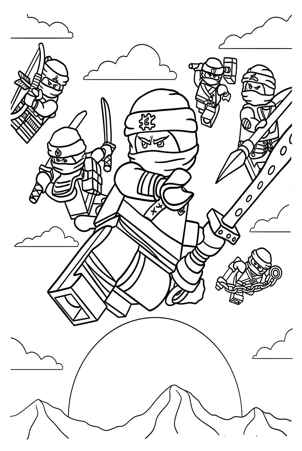 coloriage NinjaGo gratuit a imprimer 1