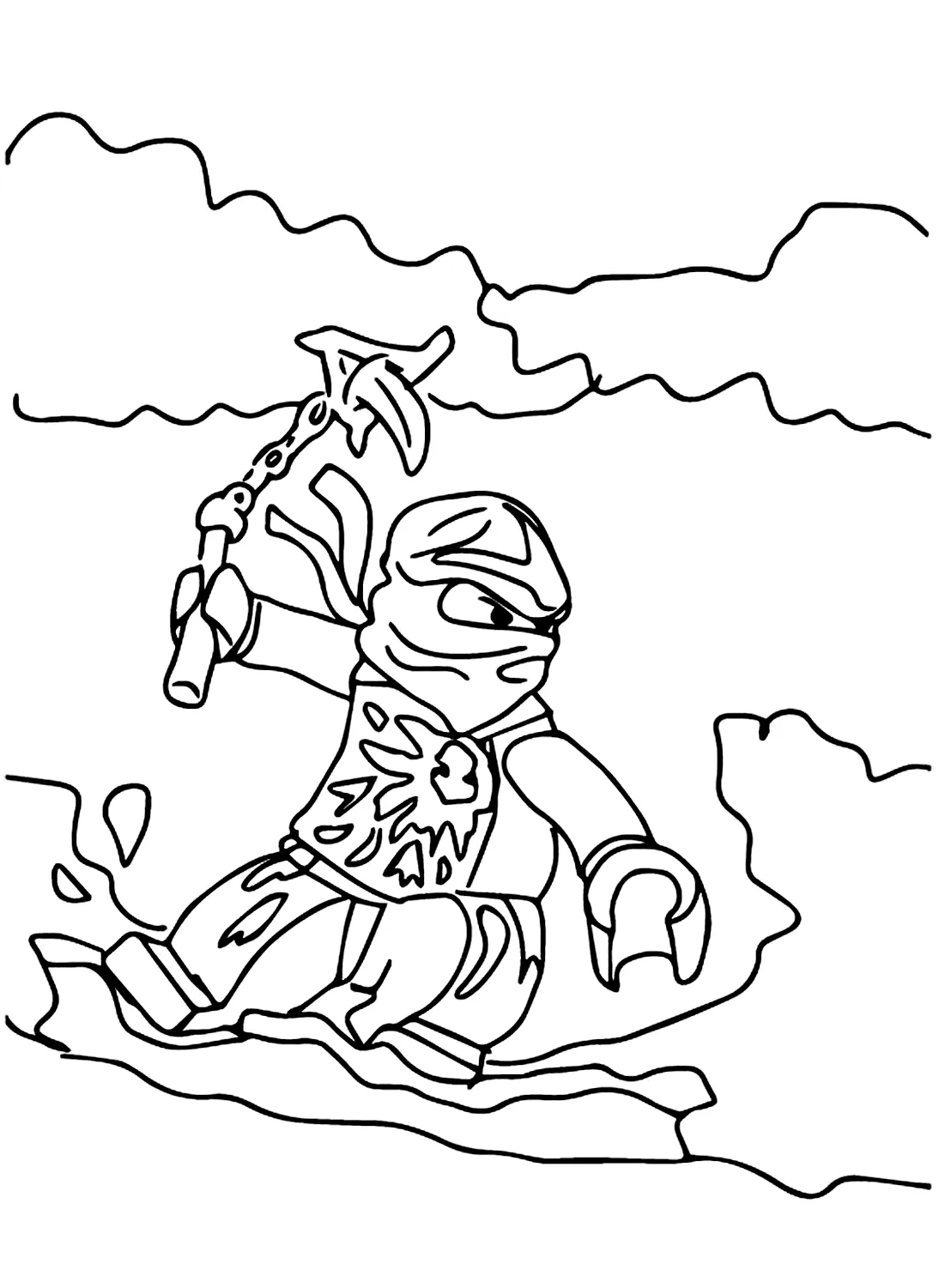 coloriage NinjaGo pour enfant de à imprimer 1