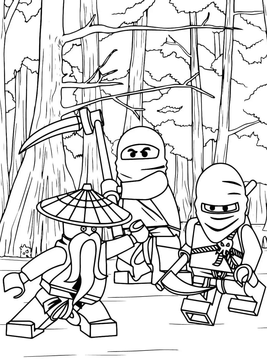 coloriage NinjaGo et découpage à imprimer