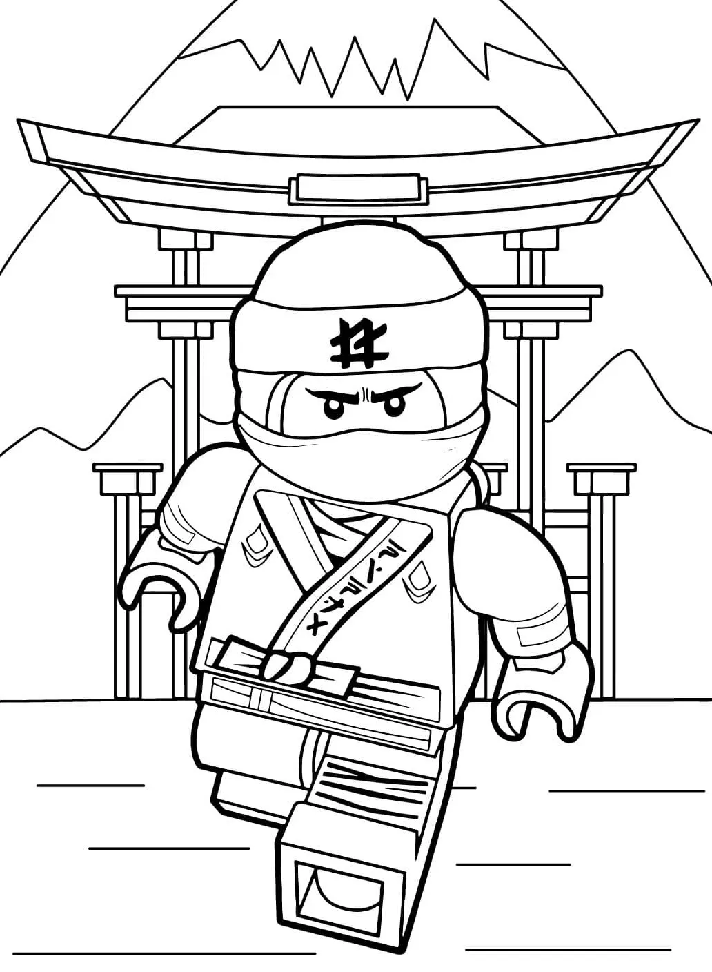 coloriage NinjaGo à imprimer gratuitement pdf