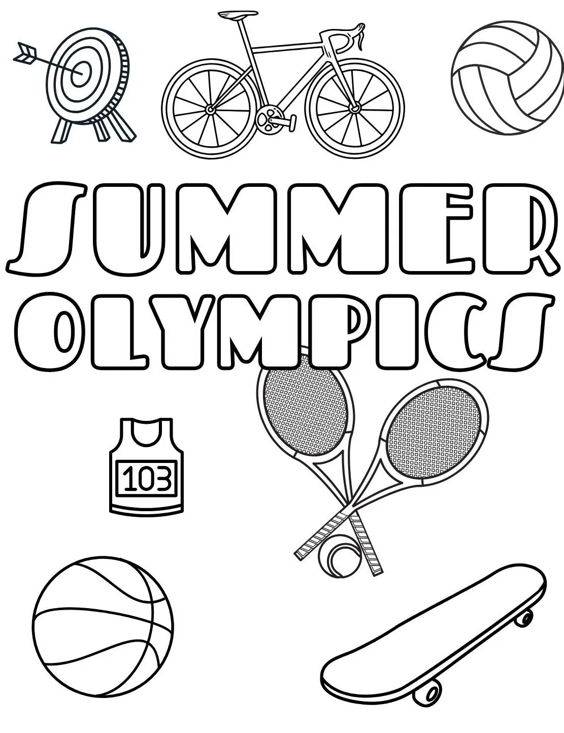 coloriage Olympiques pour enfants 1