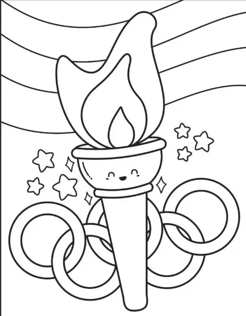 coloriage Olympiques pour enfant de 6 ans