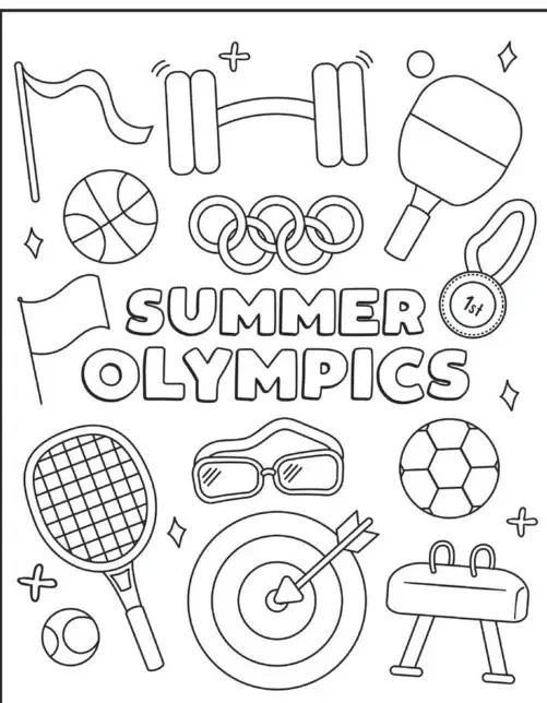 coloriage Olympiques à imprimer gratuitement pdf