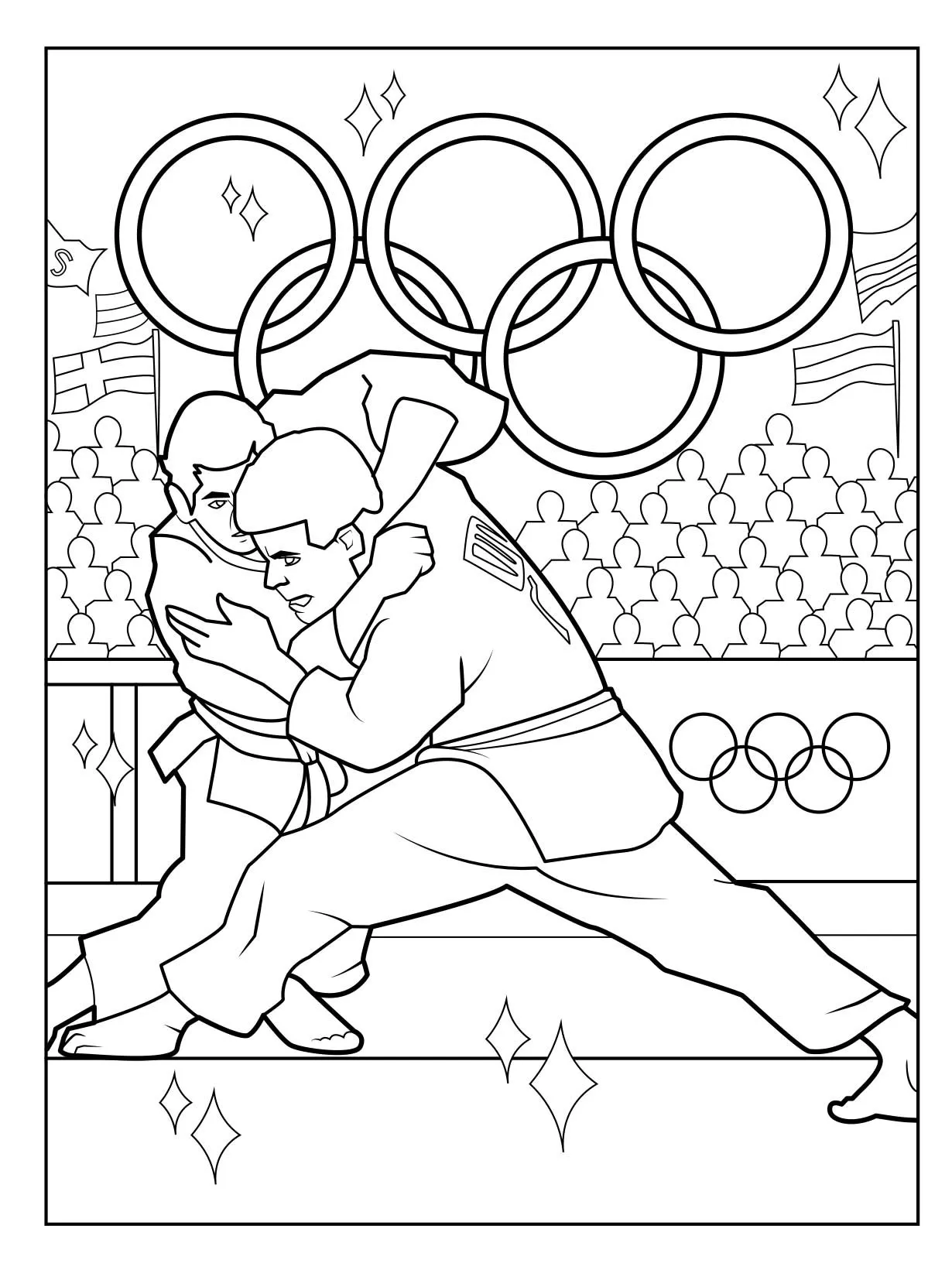 coloriage Olympiques à imprimer pour enfant de 3 ans 1