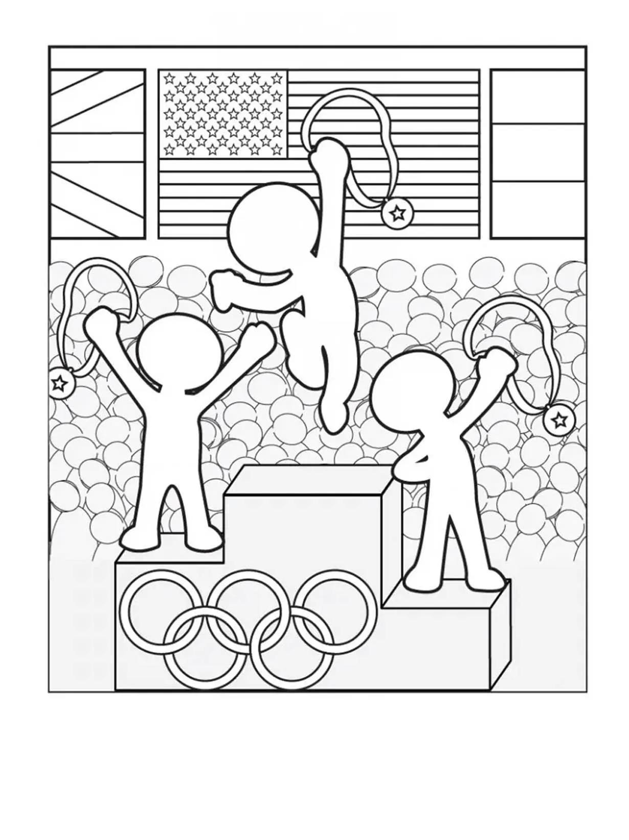 coloriage Olympiques pour enfant de 3 ans