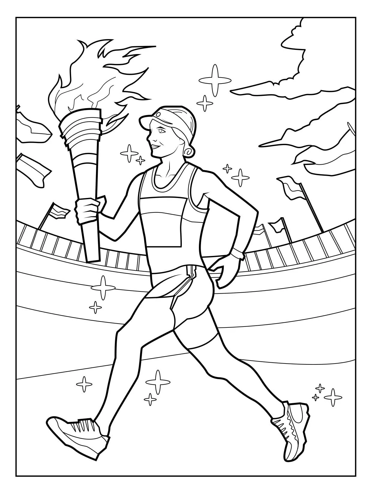 coloriage Olympiques à imprimer a4