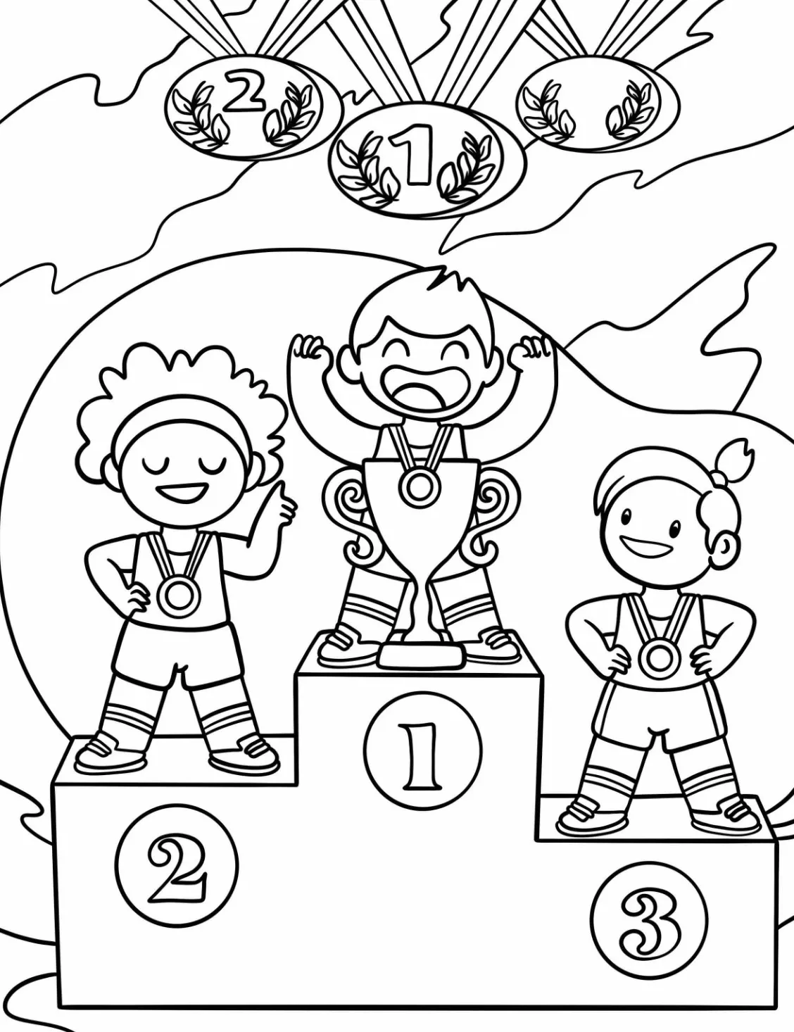 coloriage Olympiques pour enfants à télécharger