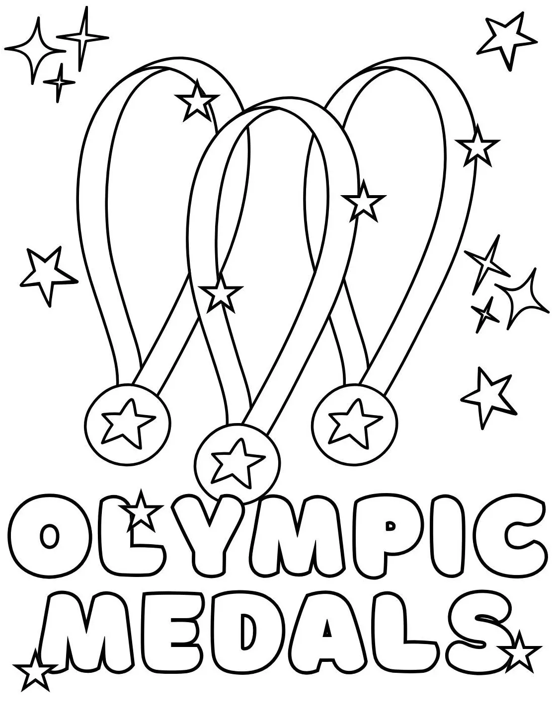 coloriage Olympiques pour enfant de 2 ans