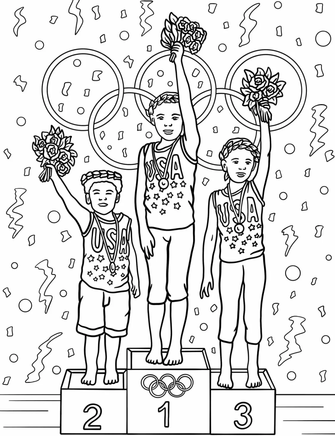 coloriage Olympiques gratuit en ligne