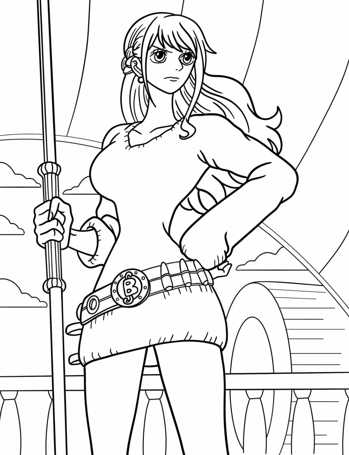 télécharger coloriage One Piece gratuit 1