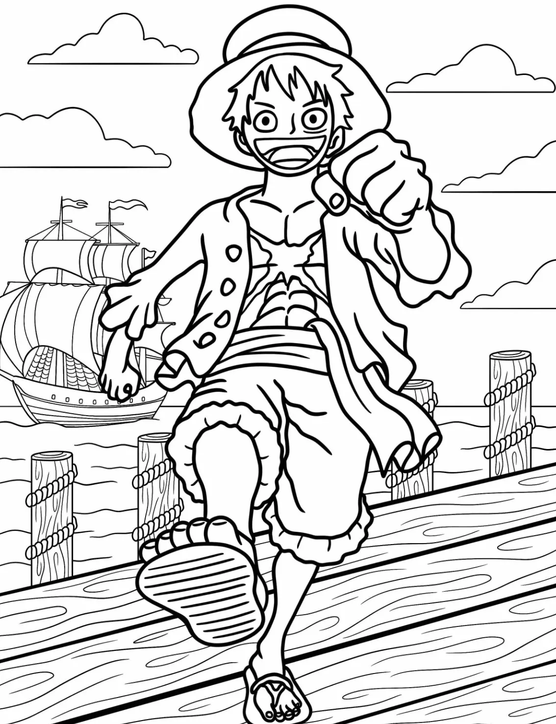 coloriage One Piece a colorier en ligne