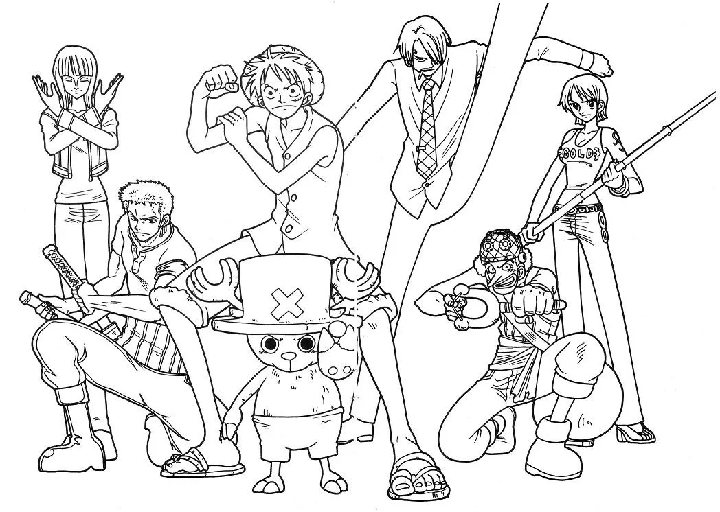 coloriage One Piece à imprimer pour enfant de 6 ans