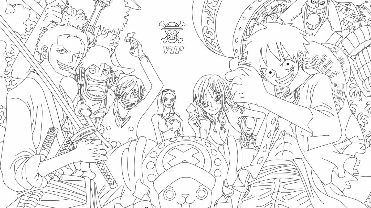 coloriage One Piece et apprentissage