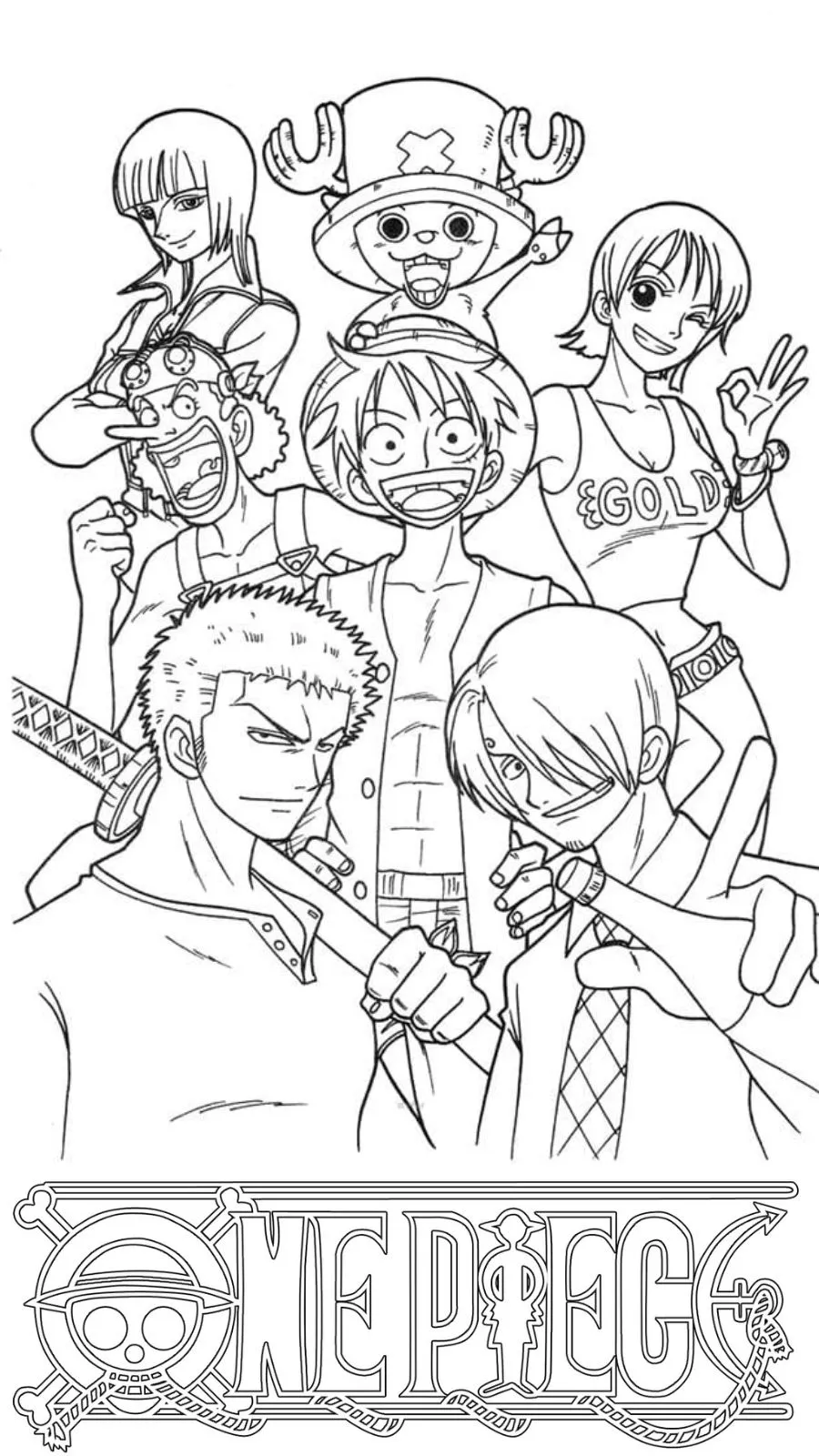 109+ One Piece para colorear Gratis: La aventura pirata para imprimir