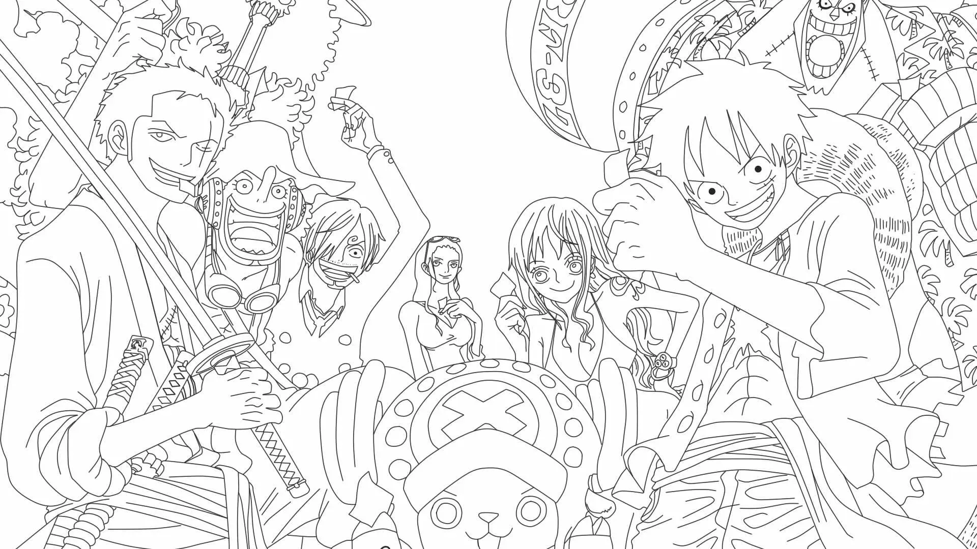 coloriage One Piece pour primaire 1