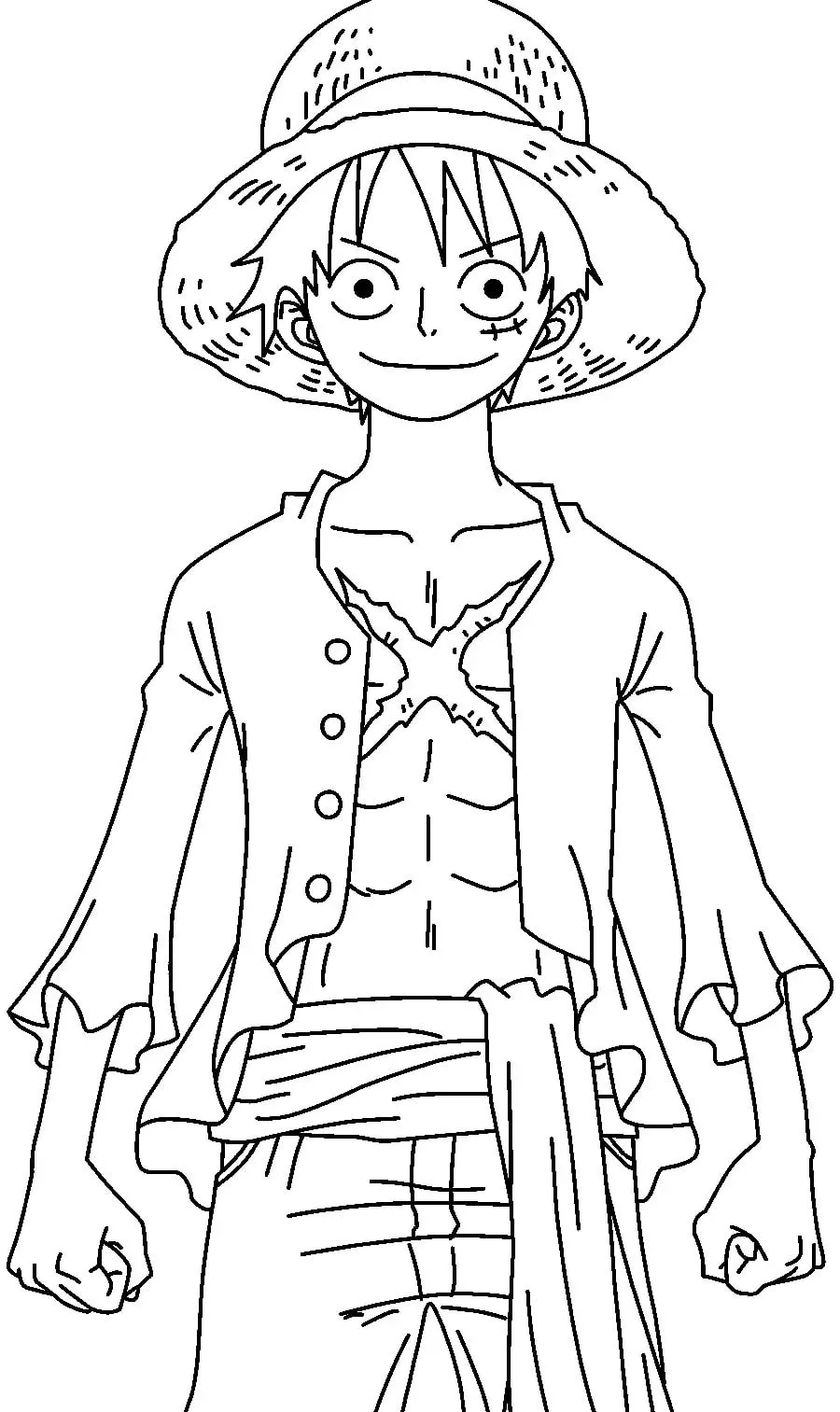 coloriage One Piece et decoupage a imprimer gratuit