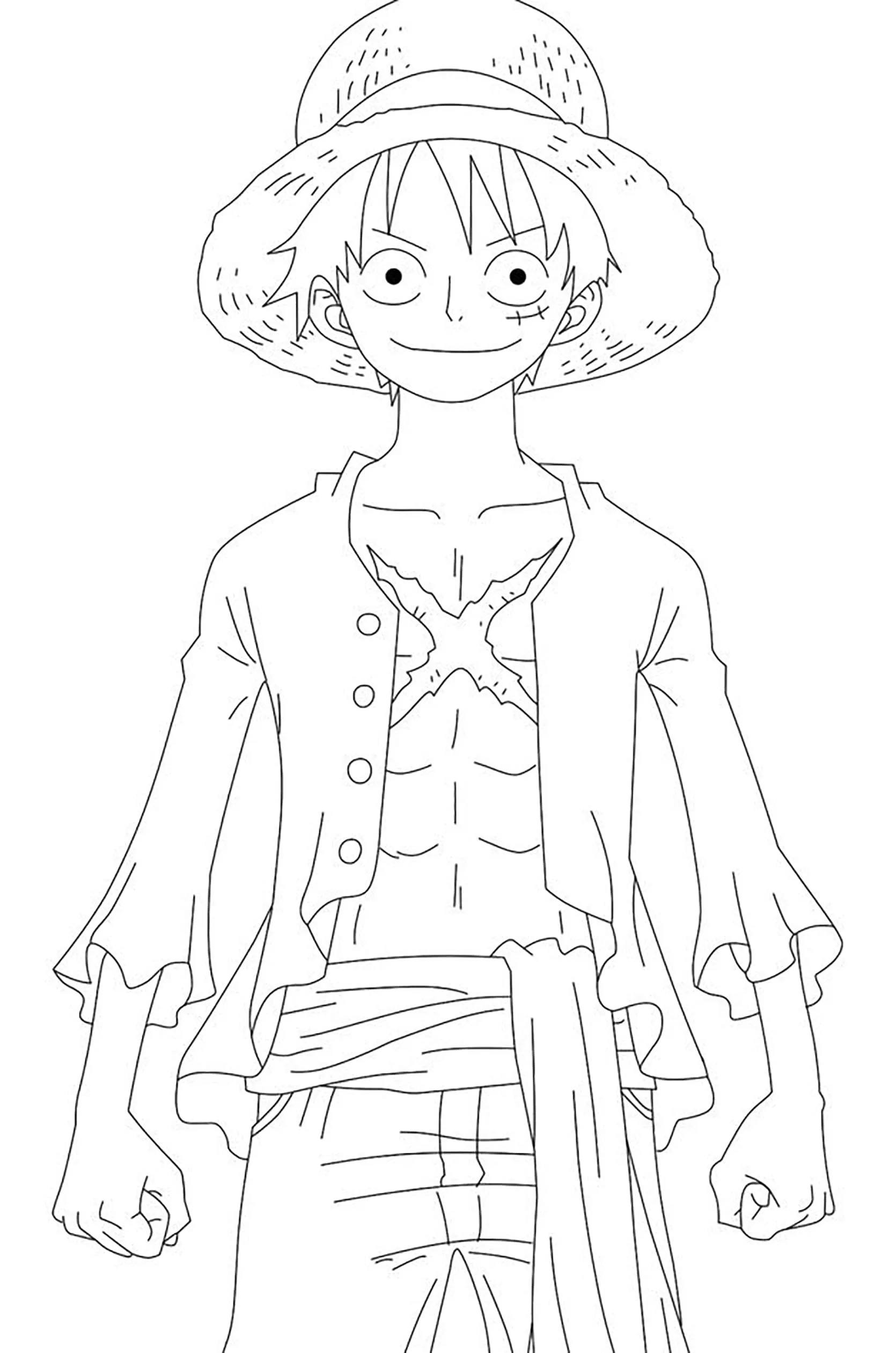 coloriage One Piece d'enfant a imprimer