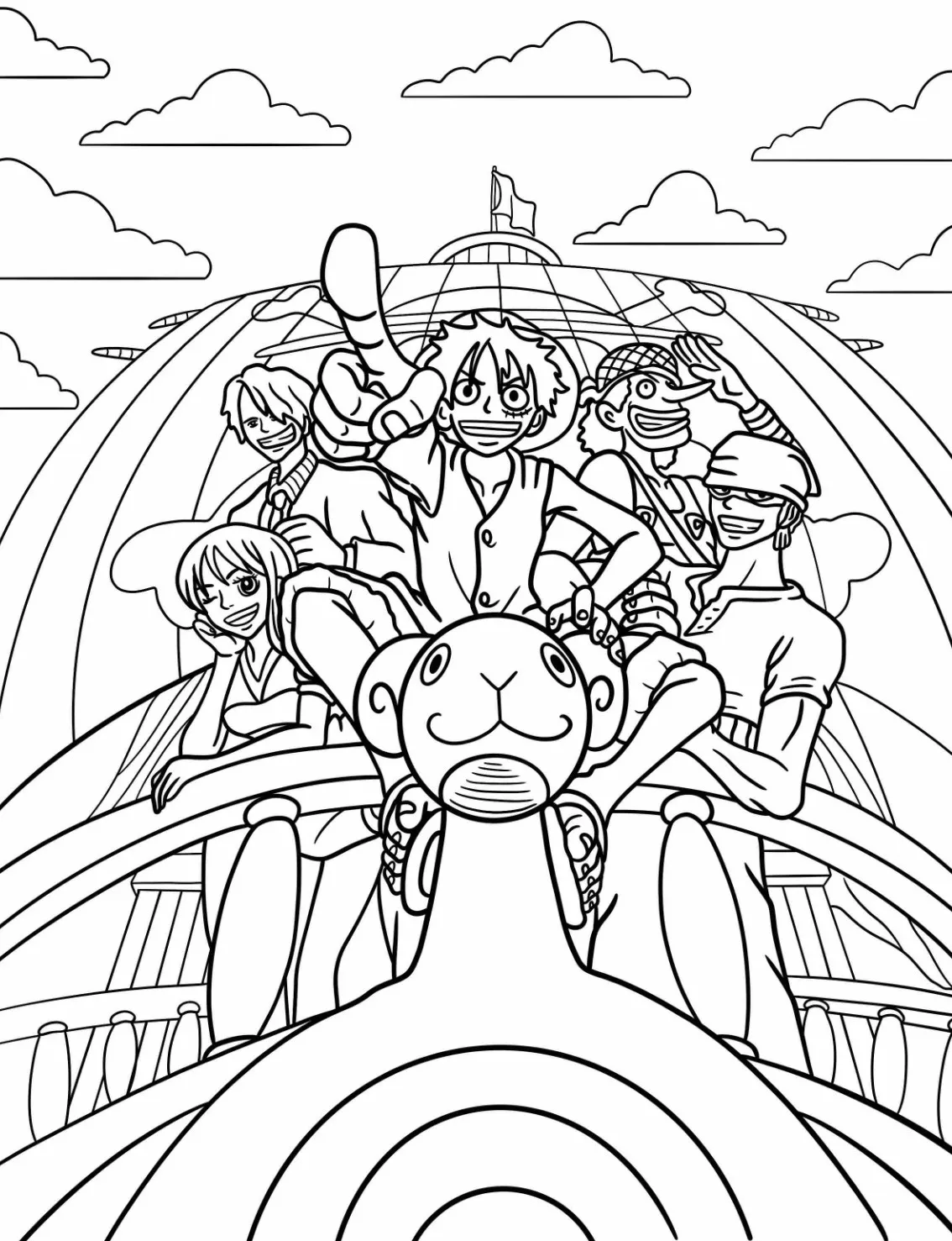 114 Coloriage One Piece Gratuit L Aventure Pirate Imprimer