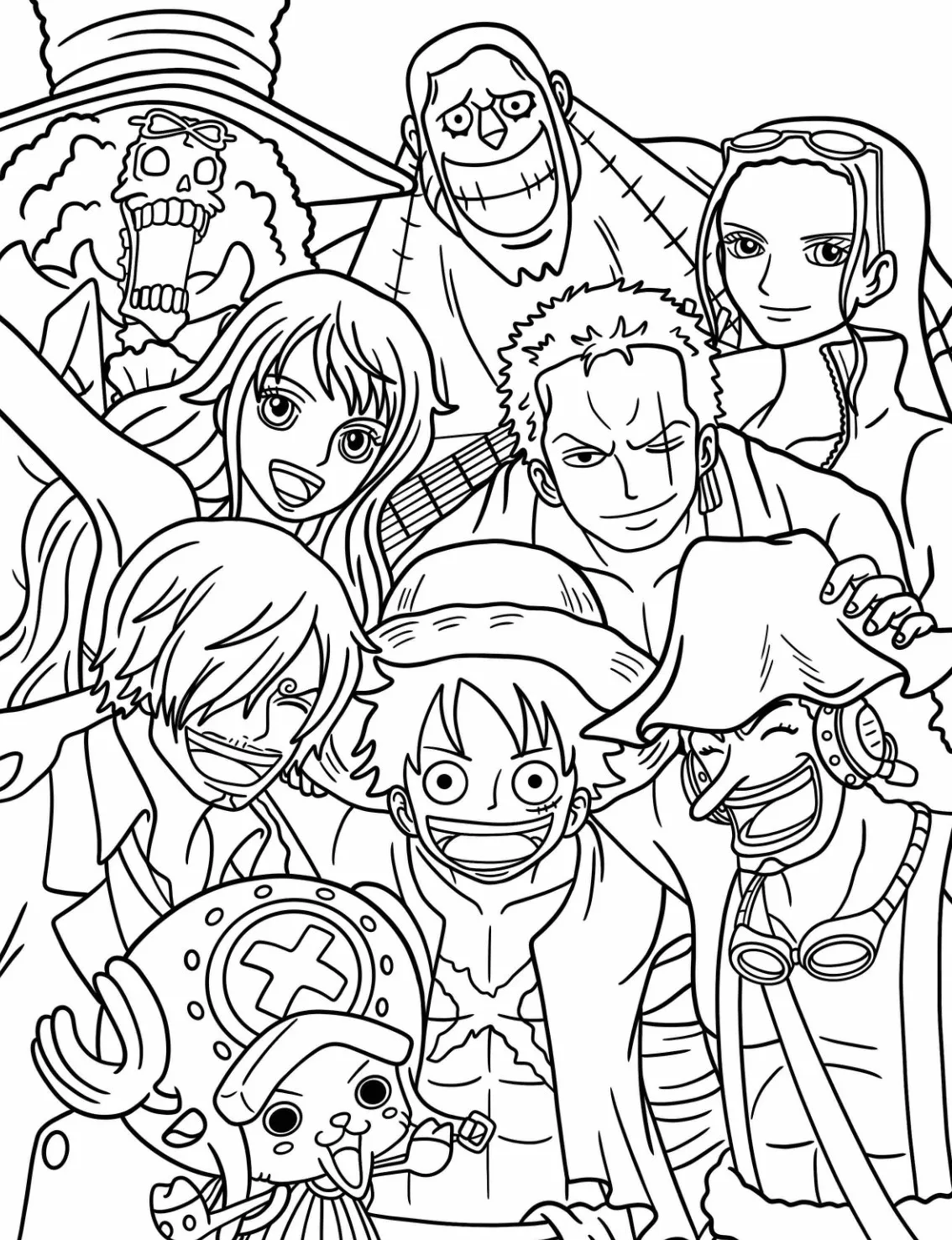 coloriage One Piece pour enfant de 7 ans