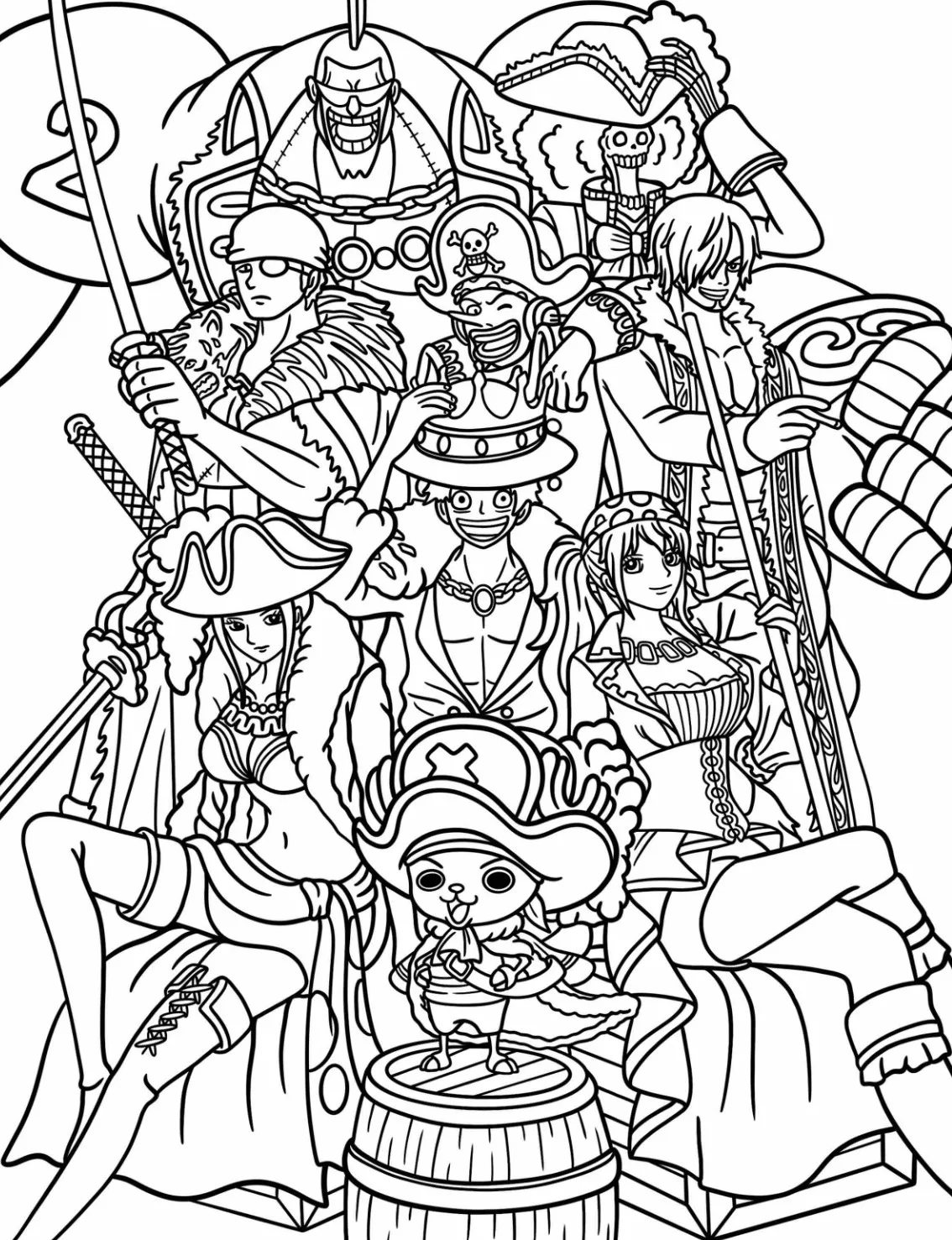 coloriage One Piece pour enfant de 3 ans