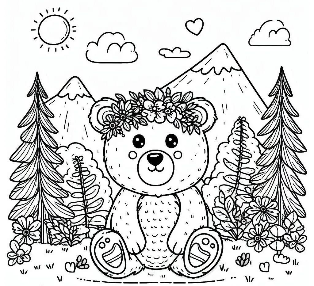 coloriage Ours de pour enfants