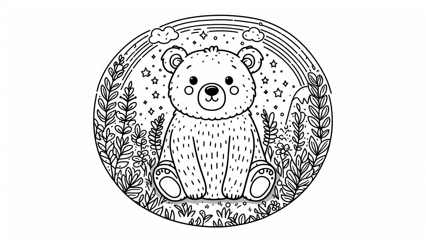 coloriage Ours pour bebe a imprimer 3