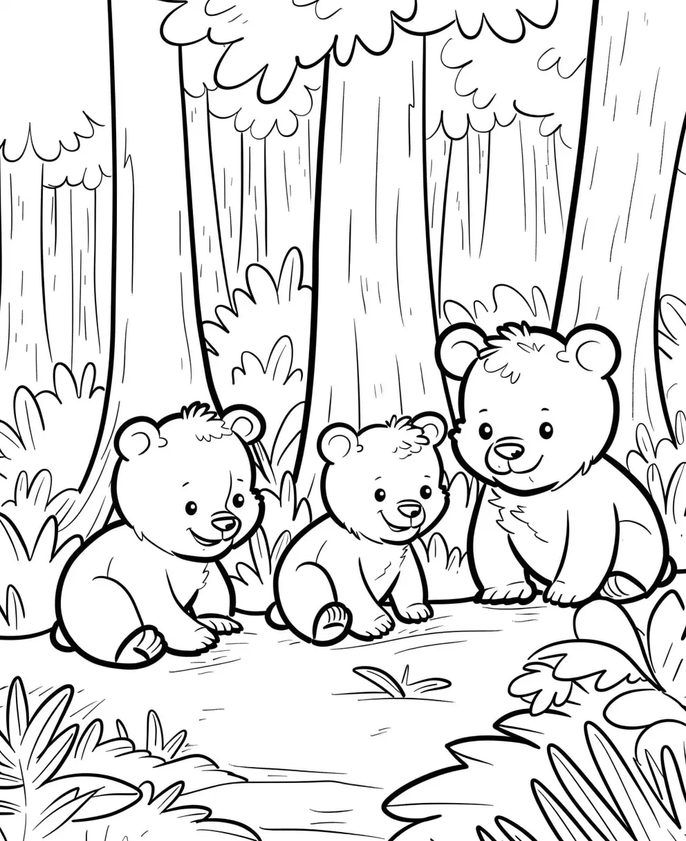 coloriage Ours a imprimer pour enfant de 4 ans