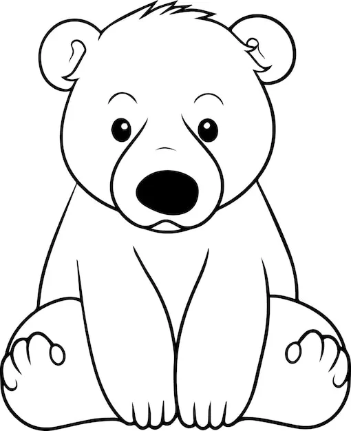 image de coloriage Ours pour enfant 1