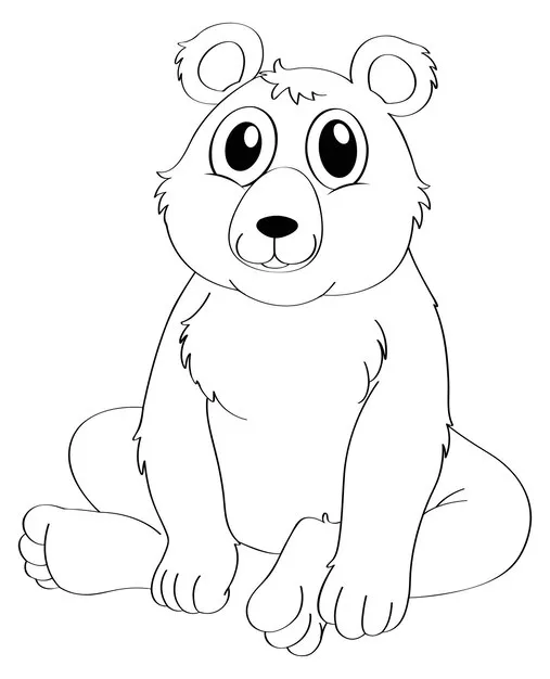 coloriage Ours pour enfant de 2 ans