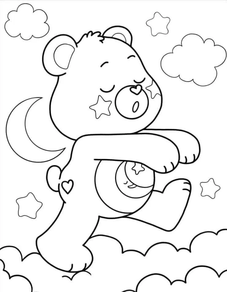 coloriage Ours à imprimer kawaii