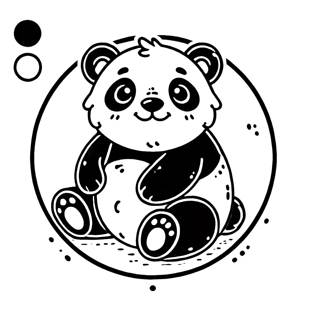 coloriage Panda pour enfant de 6 ans