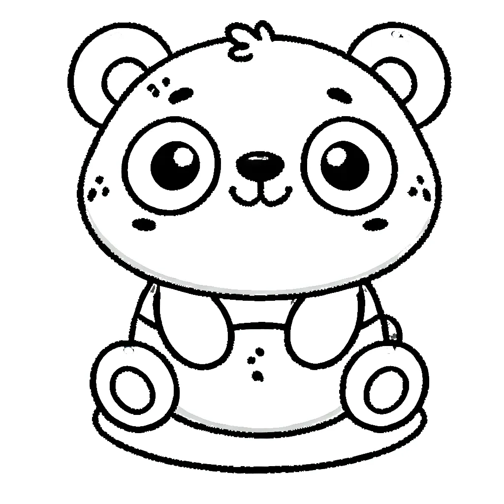 coloriage Panda pour enfant de 2 ans