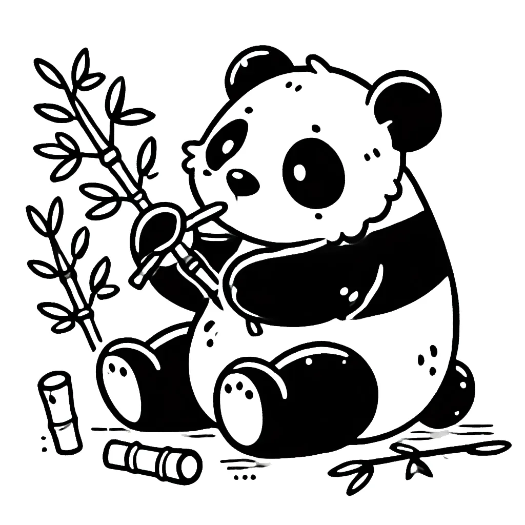 coloriage Panda a dessiner et imprimer 1